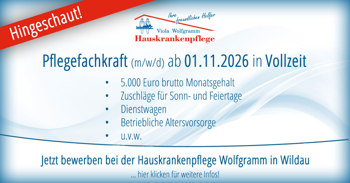 Wir wachsen – und suchen Sie! Pflegefachkraft in Vollzeit ab 01.11.2026